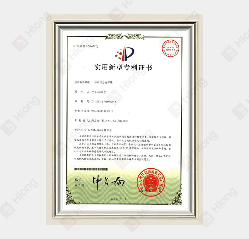 ZL 2014 2 0266110.8 A High-Voltage Branch Busbar